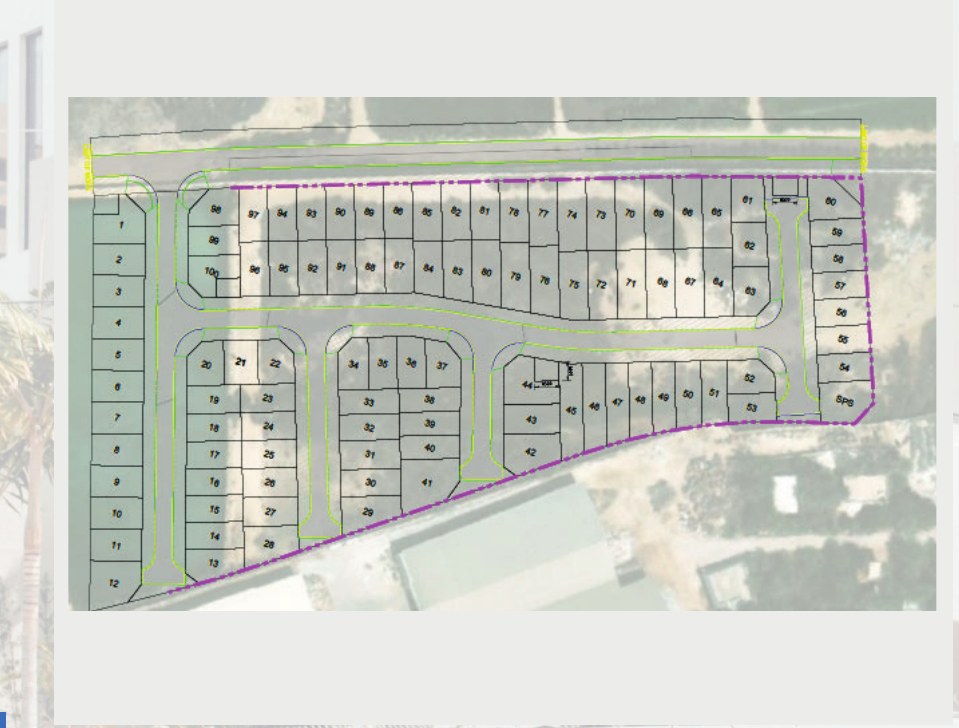 Karzakan subdivision engineering drawing — plots and road network